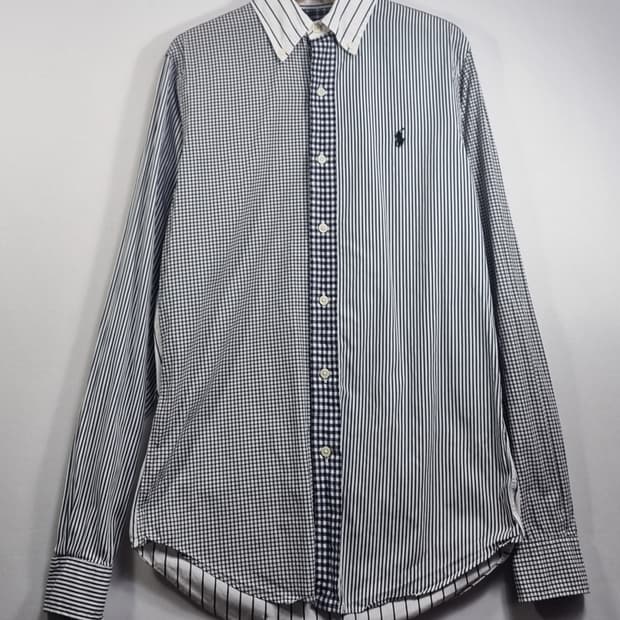 실측 오버핏 S ) 폴로랄프로렌 멀티패턴 포플린 셔츠 남방