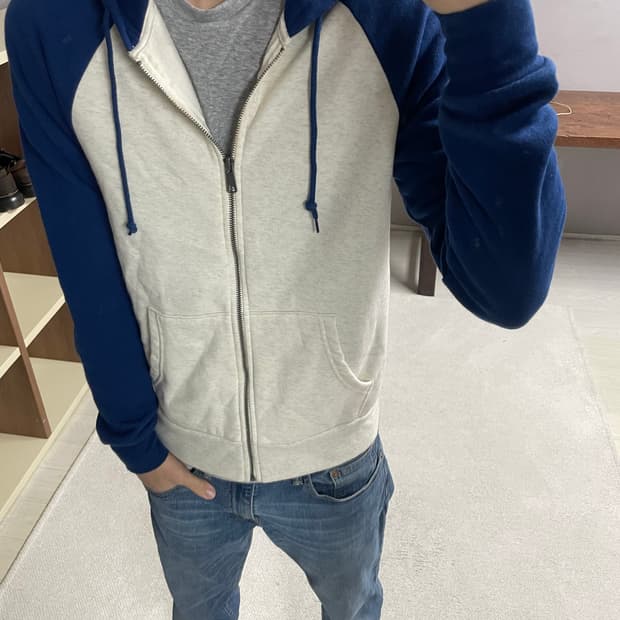 M) jpn 올드네이비 나그랑 기모 후드집업
