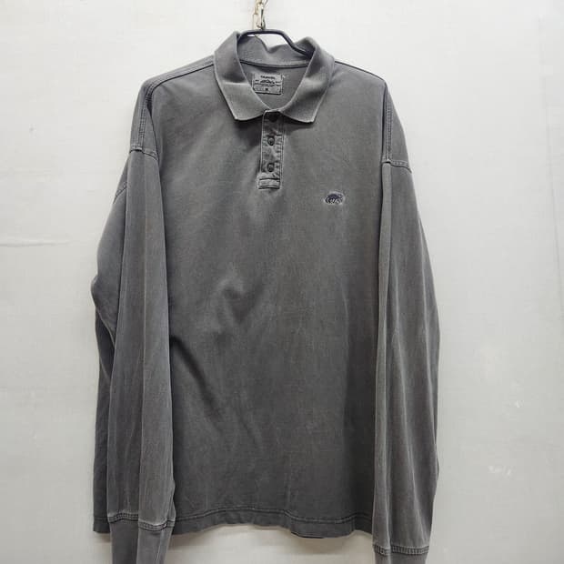트래블 로고자수 피그먼트 워힝 카라 긴팔티 M(XL)