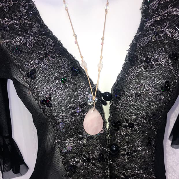 pink jewel necklace