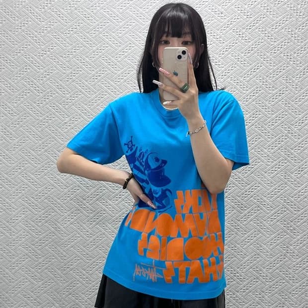 스투시 올드스쿨 레트로 스트릿 Y2K 키치 레터링 반팔티 M C13437