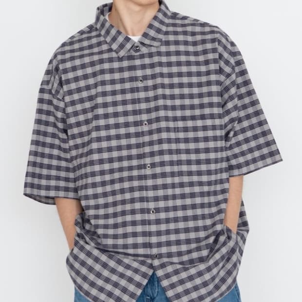 Nanamica 나나미카 24SS 팔라카 체크셔츠 네이비