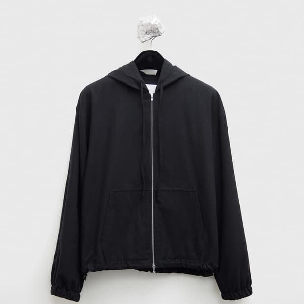 유스 Silk Nep Hooded Zip-up Jacket