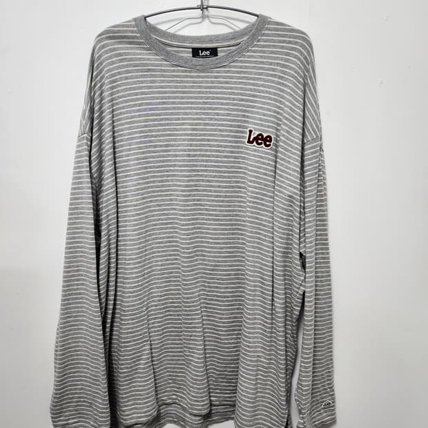 Lee 리 빅로고 자수 스트라이프 롱슬리브