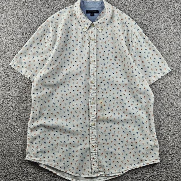 타미힐피거 린넨 반팔 셔츠 ( XL ) / 12764