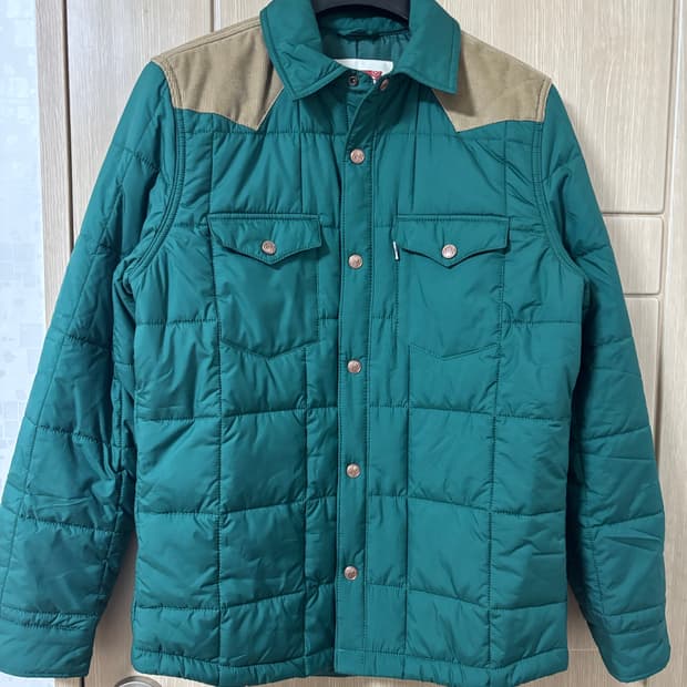 리바이스 그린 자켓 코듀로이 배색