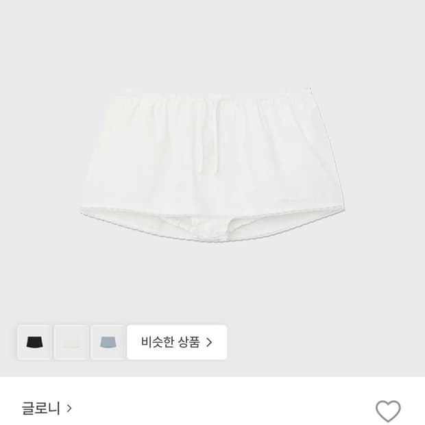 글로니 레이스 미니스커트 화이트 새상품