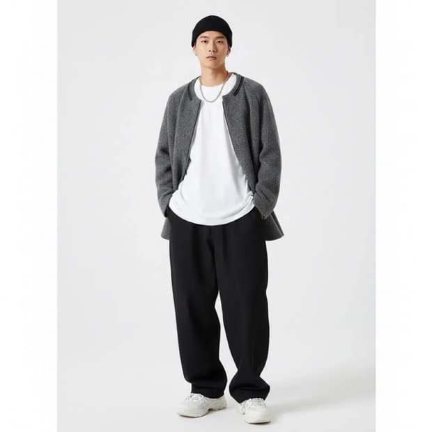 [L/100~105] 이자벨마랑 울 집업 자켓 그레이 남성 빈티지