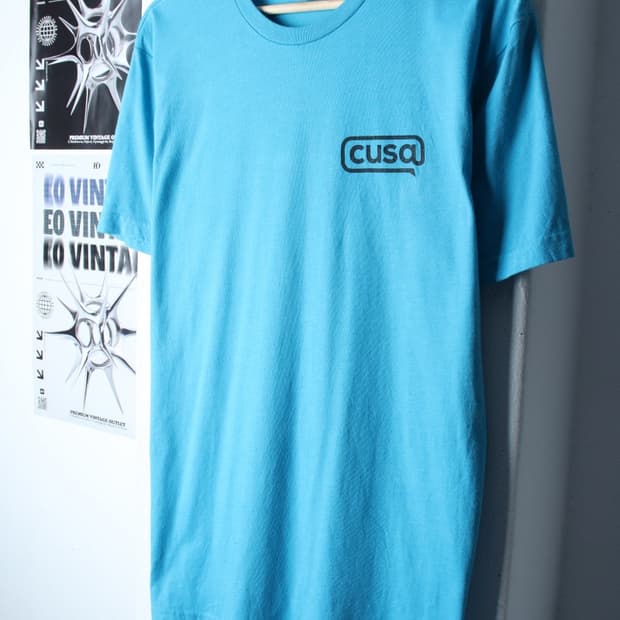 (L-XL) 브랜드빈티지 반팔 티셔츠 USA 연블루 올드스쿨-H30218