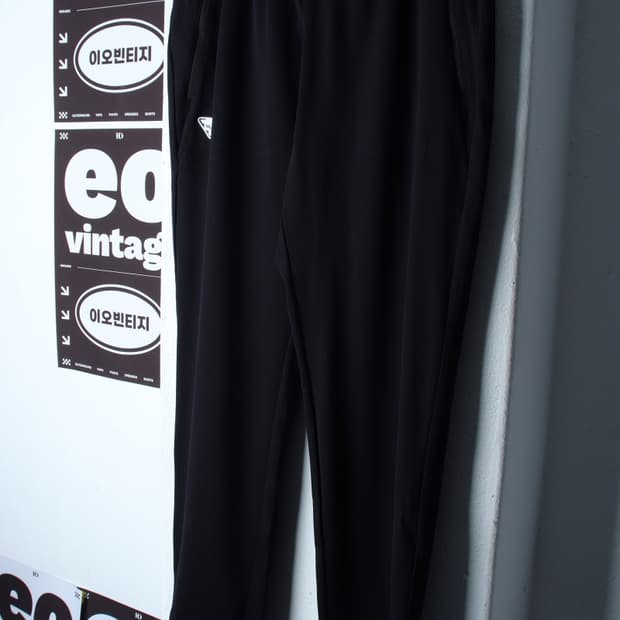 (L-XL) 다이나핏 트레이닝복 바지 기능성 밴딩 폴리 블랙-P10453