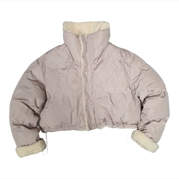 (바배) 뽀글이 여성 숏 패딩