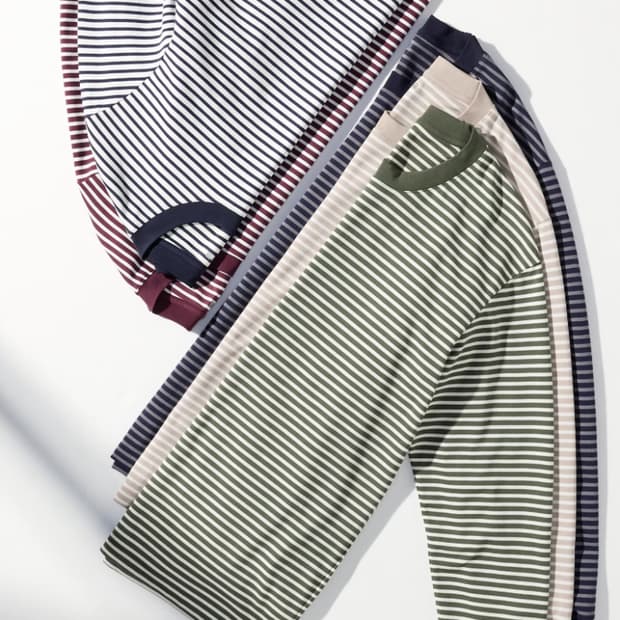 AIRism 코튼 스트라이프T (긴팔)