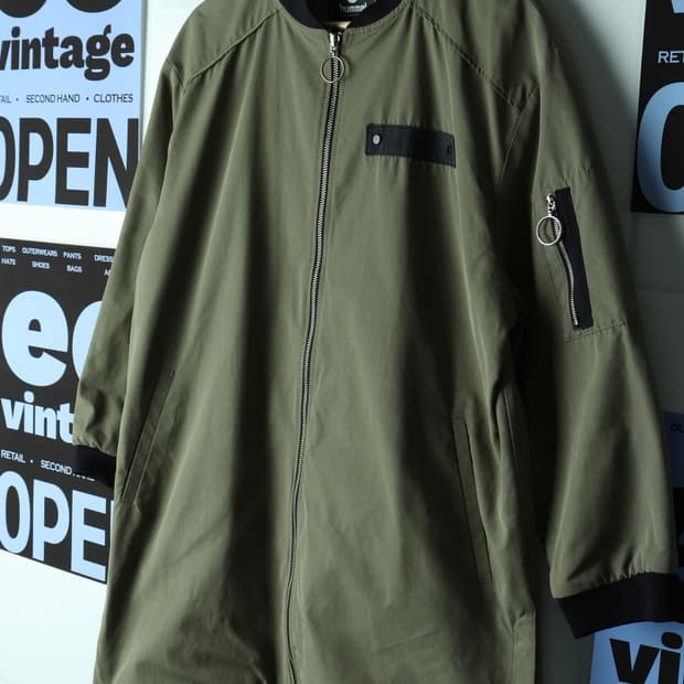 W(XL-2XL) 험멜 집업 바람막이 점퍼자켓 MA1 등-H32695