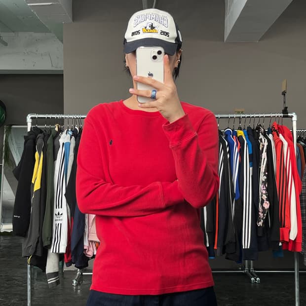 폴로 랄프로렌 와플 긴팔 티셔츠