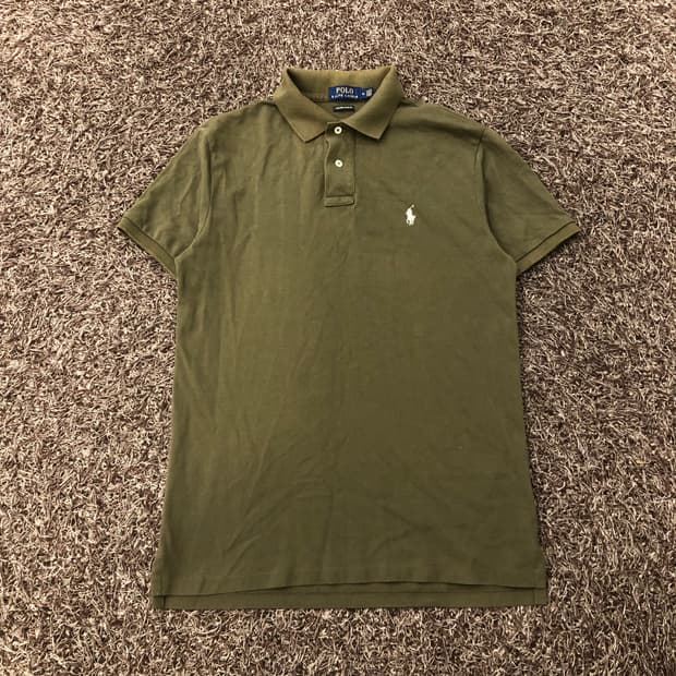 폴로 랄프로렌 카키 PK 카라 반팔 티셔츠