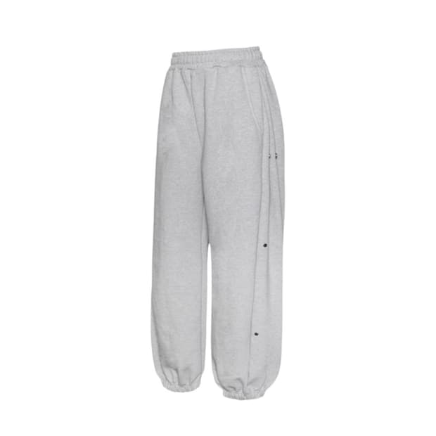 [L] MJD 사이드 스냅 와이드 C/P 헤비 스웻 팬츠 그레이