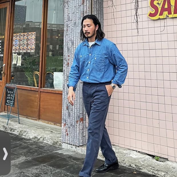 (새상품) 더레스큐 샴브레이 테디셔츠 M