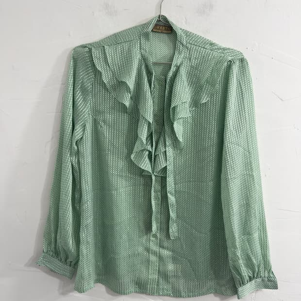 joliet mint dot blouse