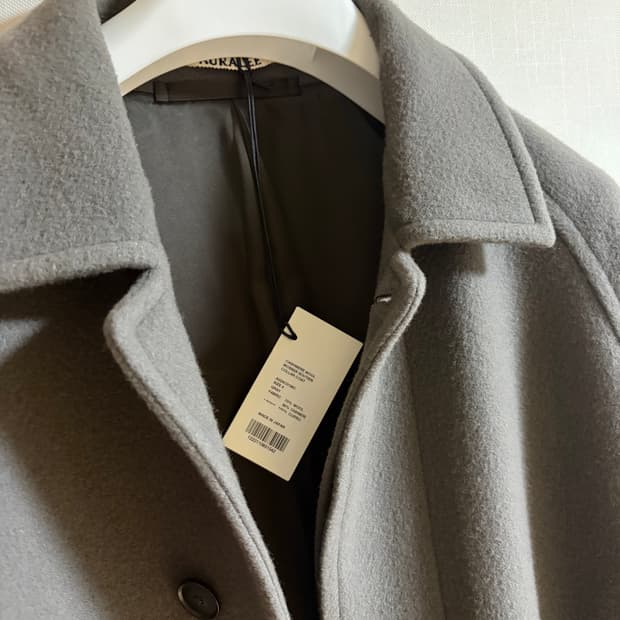 [새상품 4사이즈]오라리 울 캐시미어 모저 코트 그레이