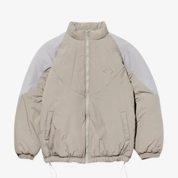 미스치프 롬버스 팀 다운 자켓 베이지 