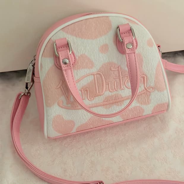 본더치 핑크 카우 핸드백 크로스백 빈티지 베이지메탈클럽 y2k