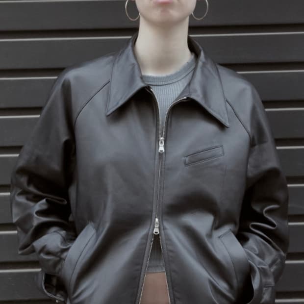 [2] 머듈 가죽자켓 블랙