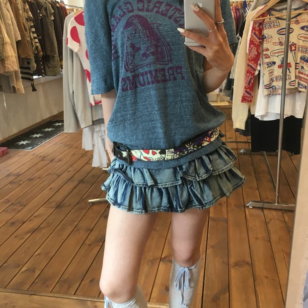 히스테릭글래머 블루 퍼플 히스걸 티셔츠