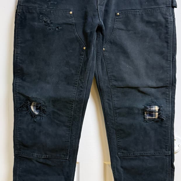 칼하트 더블니 플란넬 안감 