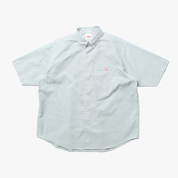 DANTON "Green Stripe Half Shirts"