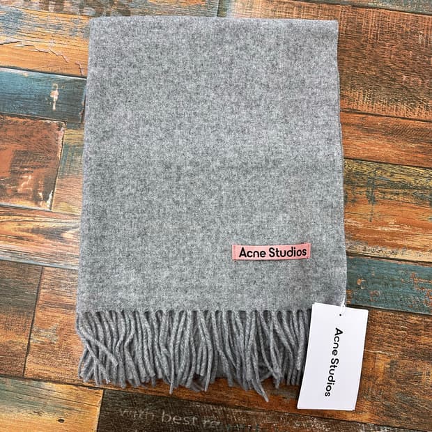 (OS)아크네스튜디오 23FW 울 머플러 멜란지그레이 새상품