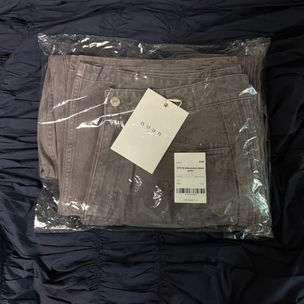 (새상품) 노운 - [25S/S] wide pintuck denim pa