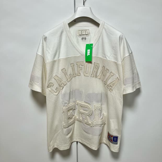 [M]이알엘 ERL 캘리포니아 76 매쉬 풋볼 티/화이트