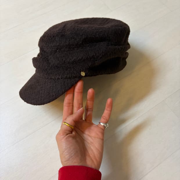 일본브랜드 브라운 모자 