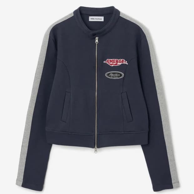 (미착용 새상품) 밀로우먼 트랙 져지 레이서 자켓 (딥블 루)