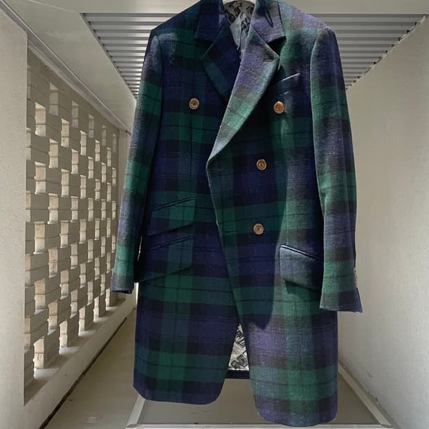 MAN Shetland Wool Blackwatch Double Co