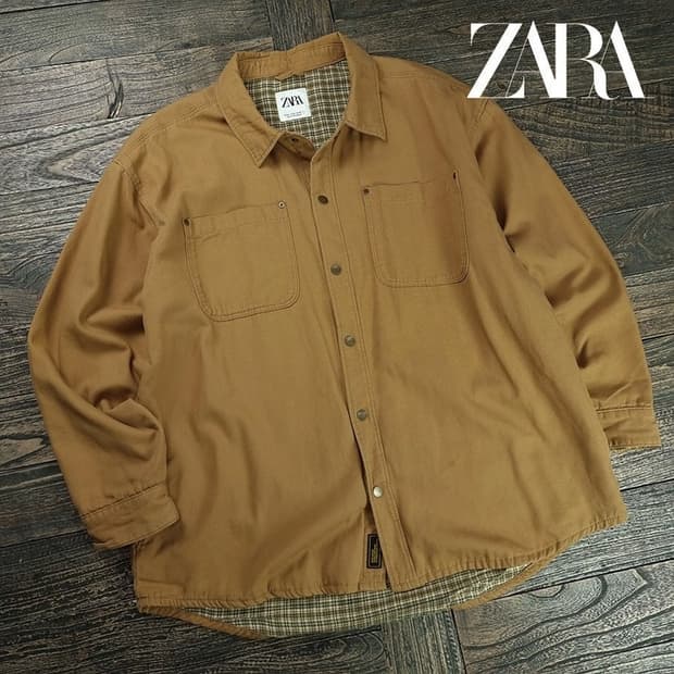 [자라] 투포켓 오버핏 워크 셔츠 자켓 M19790