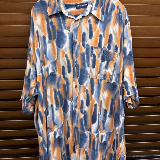 빈티지 아트프린팅 하와이안 패턴 셔츠   •size: XL 52 68 8