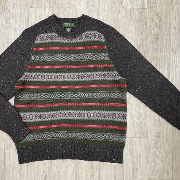 100) 에디바우어 페어아일 램스울 스웨터(RRL&LVC&폴로)