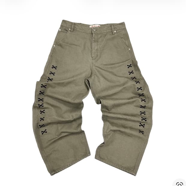 [2]아오이로 더 데스 오프 크롬 워크 팬츠 워시드 올리브