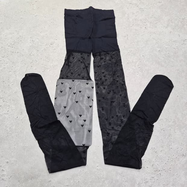 일본 튜튜안나 20데니아 하트 패턴 시스루  팬티스타킹