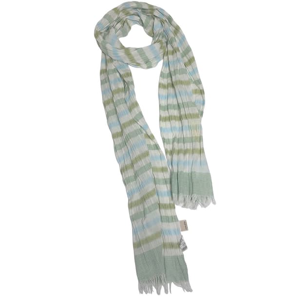 페일 민트 믹스 스트라이프 스카프
