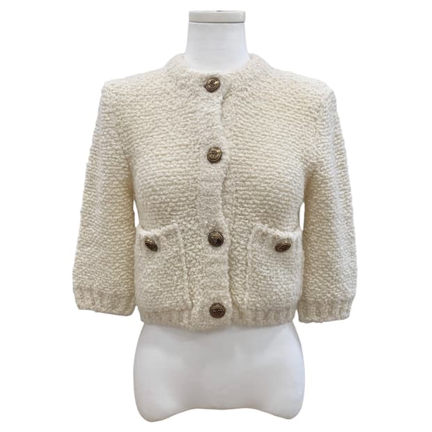 프라다 23FW 부클레 모헤어 니트 가디건