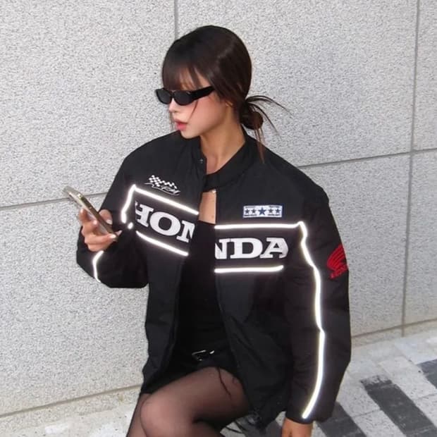 혼다 모토사이클 블루종 블랙 L 