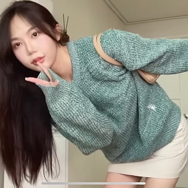 새상품) 유튜버 빛날영 iter 잇터 니트 포레스트 그린