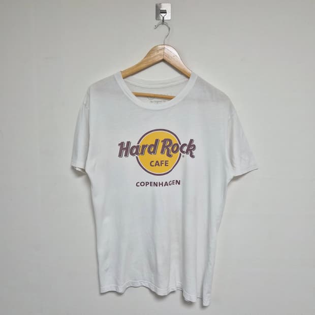 하드락카페Hardrock 코펜하겐로고 반팔티셔츠 M T-219