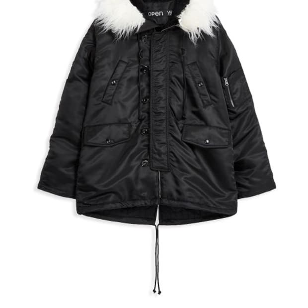 오픈 와이와이 퍼 후드 파카 M