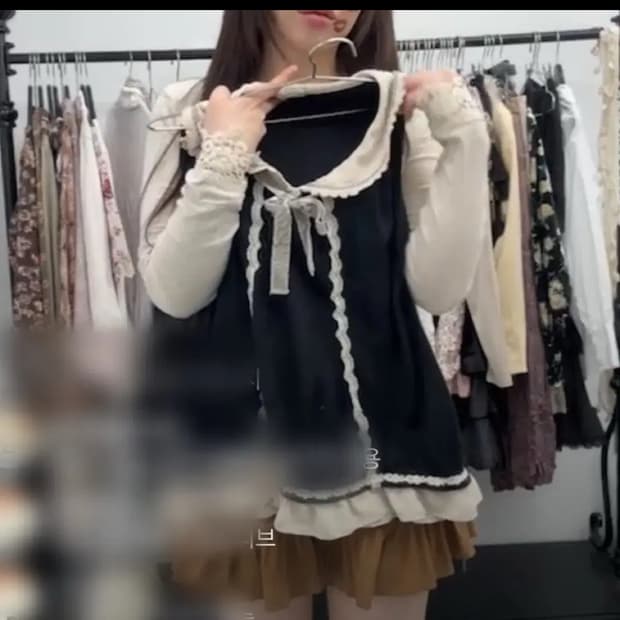 큐빈티지 엑시즈팜 니트 원피스 공겜여주