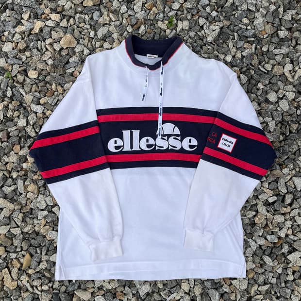 90s 엘레쎄(Ellesse) 빈티지 올드스쿨 터틀넥 맨투맨(실측확인)