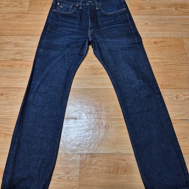 RRL 스트레이트 핏 원스 워시 셀비지 진(31x32)