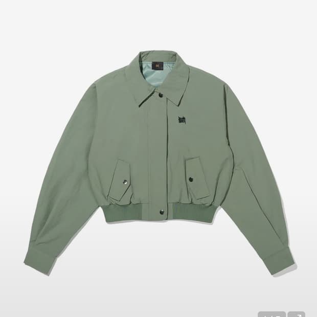 브라운브레스 W 크롭 나일론 자켓 카키
